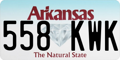 AR license plate 558KWK