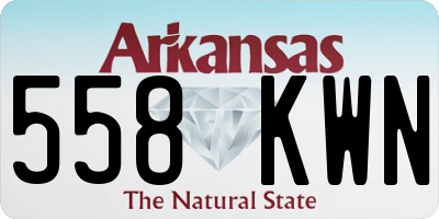 AR license plate 558KWN