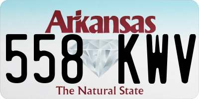 AR license plate 558KWV