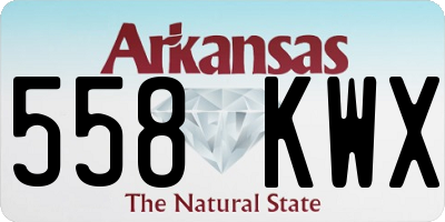 AR license plate 558KWX
