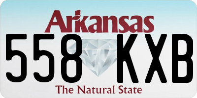 AR license plate 558KXB