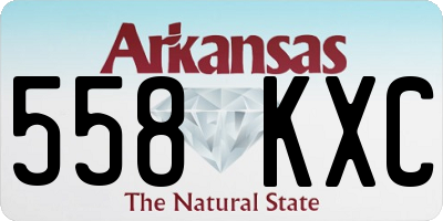 AR license plate 558KXC