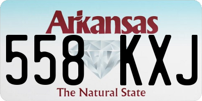 AR license plate 558KXJ