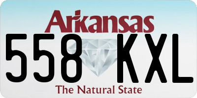 AR license plate 558KXL