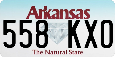 AR license plate 558KXO