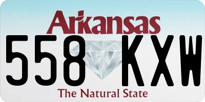 AR license plate 558KXW