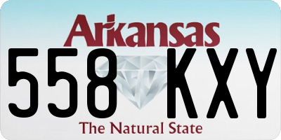 AR license plate 558KXY