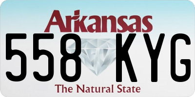 AR license plate 558KYG