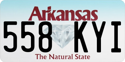 AR license plate 558KYI