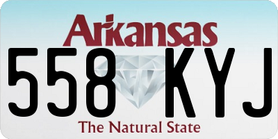 AR license plate 558KYJ