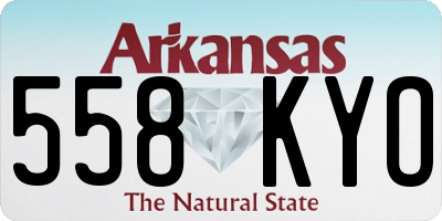AR license plate 558KYO