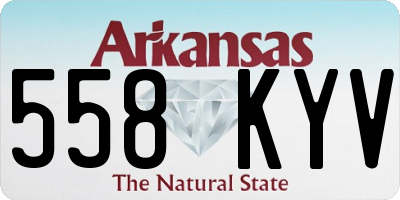 AR license plate 558KYV