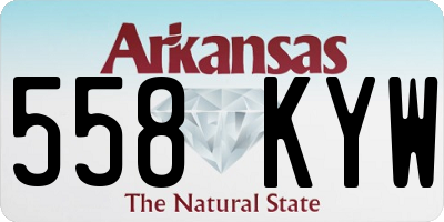 AR license plate 558KYW