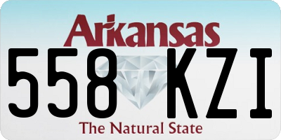 AR license plate 558KZI