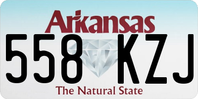 AR license plate 558KZJ