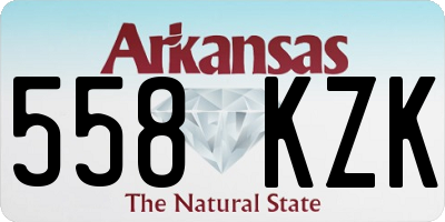 AR license plate 558KZK