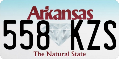 AR license plate 558KZS