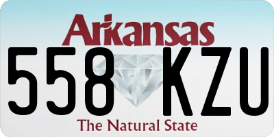 AR license plate 558KZU