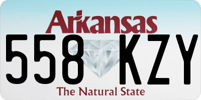AR license plate 558KZY