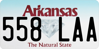 AR license plate 558LAA