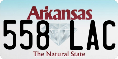 AR license plate 558LAC