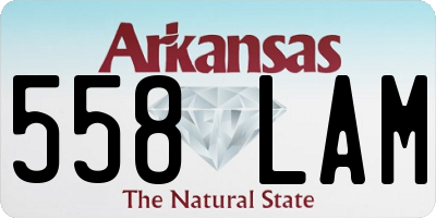 AR license plate 558LAM