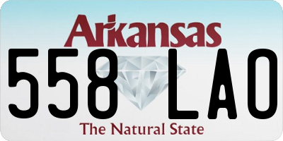 AR license plate 558LAO