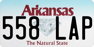 AR license plate 558LAP
