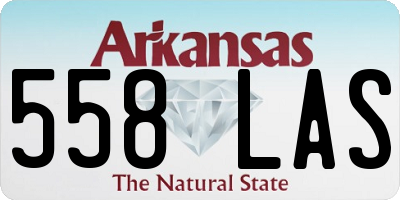 AR license plate 558LAS