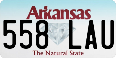 AR license plate 558LAU