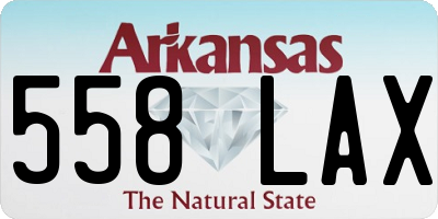 AR license plate 558LAX
