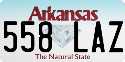 AR license plate 558LAZ