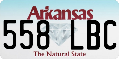 AR license plate 558LBC