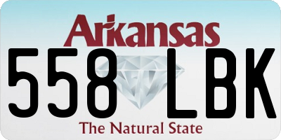 AR license plate 558LBK