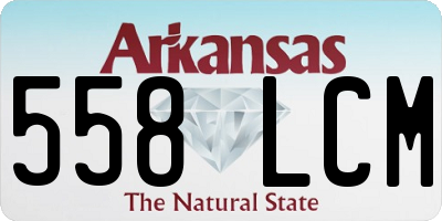 AR license plate 558LCM