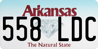 AR license plate 558LDC