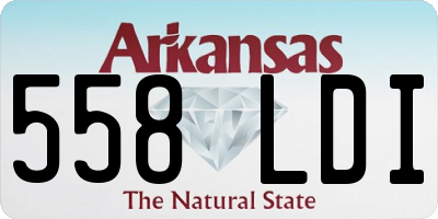 AR license plate 558LDI