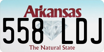 AR license plate 558LDJ
