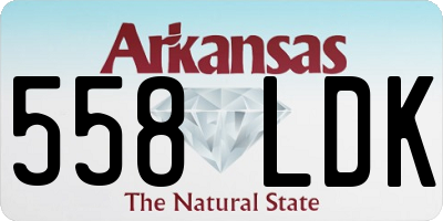AR license plate 558LDK
