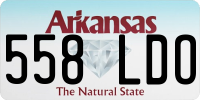 AR license plate 558LDO