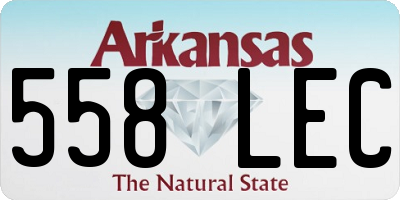 AR license plate 558LEC