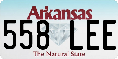AR license plate 558LEE