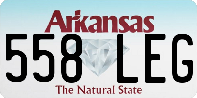 AR license plate 558LEG