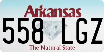AR license plate 558LGZ