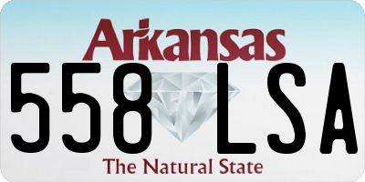 AR license plate 558LSA