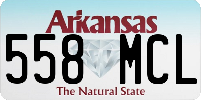 AR license plate 558MCL