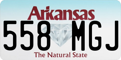 AR license plate 558MGJ