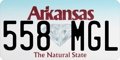 AR license plate 558MGL