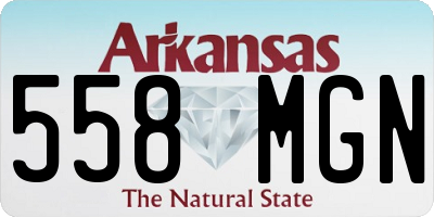AR license plate 558MGN