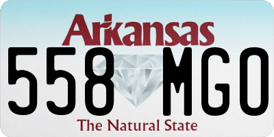 AR license plate 558MGO